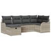 vidaXL Conjunto de Sof&aacute; de Jardim 6 unid. Rattan Sint&eacute;tico
