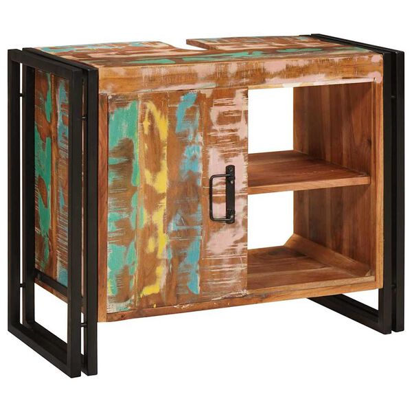 vidaXL Armário para lavatório de casa de banho com porta