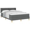 vidaXL Cama Box com colch&atilde;o Cinza Escuro 190 x 140 cm Poli&eacute;ster