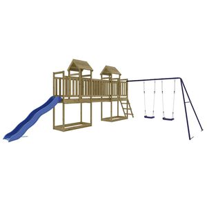 vidaXL Conjunto de brincar para exterior madeira de pinho impregnada