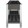 vidaXL Canteiro elevado jardim c/ prateleira 150x50x75 cm WPC cinzento