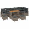 vidaXL Conjunto de Sof&aacute; de Jardim 10 unid. 9-N&uacute;mero de lugares Cinzeto