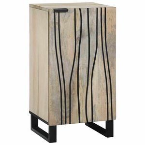 vidaXL Sideboard Branco 40 x 33 x 75 cm Madeira de mangueira maci&ccedil;a