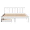 vidaXL Cama sem colchão 160x200 cm madeira de pinho maciça branco