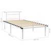 vidaXL Estrutura de cama 100x200 cm metal branco