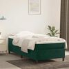 vidaXL Estrutura de cama com molas 100x200 cm veludo verde-escuro