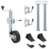 vidaXL Roda macaco reboque 2 tubos suporte/3 bra&ccedil;adeiras divis&atilde;o 60 mm
