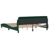 vidaXL Estrutura de cama Dover 180x200 cm veludo verde-escuro