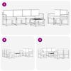 vidaXL Conjunto de Sof&aacute;s para Exterior 7 pcs Natural e Creme