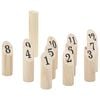 vidaXL Conj. jogo Kubb numerado 13 pcs c/ saco transporte pinho maciço