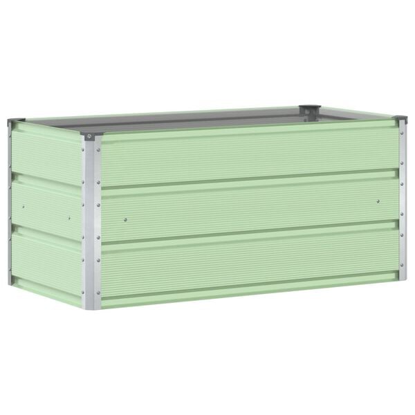 vidaXL Floreira Verde Pastel 100 x 50 x 45 cm A&ccedil;o Galvanizado