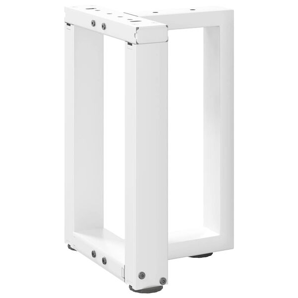 vidaXL P&eacute;s para mesa de centro em forma de T, 2 pe&ccedil;as, branco, 38x25x(42-43) cm, a&ccedil;o
