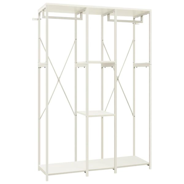 vidaXL Roupeiro 110x40x167 cm metal e contraplacado branco