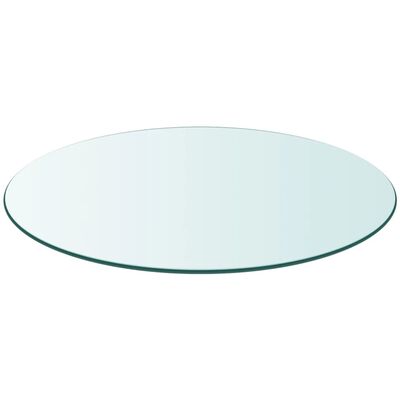 vidaXL Tampo de mesa em vidro temperado, redondo, 400 mm