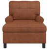 vidaXL Chaise Lounge com almofada Castanho 91 x 157 x 91 cm PU Antigo