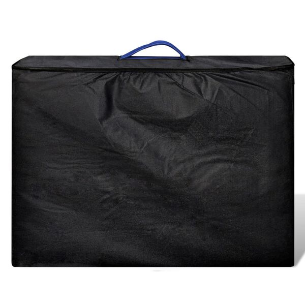 vidaXL Mesa massagens dobrável 4 zonas estrutura de madeira azul