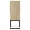 vidaXL Arm&aacute;rio de apoio c/ porta de vidro 35x37x100 cm carvalho sonoma