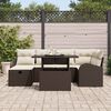 vidaXL Conjunto de Sof&aacute; de Jardim 7 pcs Castanho Rattan Sint&eacute;tico
