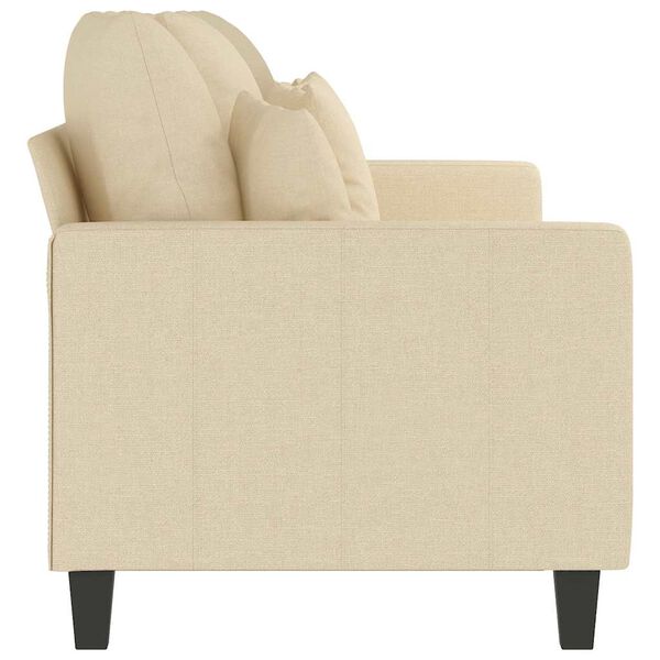 vidaXL Sofá de 3 lugares tecido 180 cm cor creme