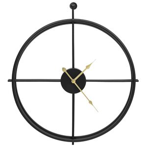 vidaXL Rel&oacute;gio de parede 52 cm ferro preto