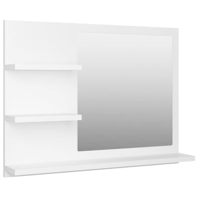 vidaXL Espelho de casa de banho 60x10,5x45 cm contraplacado branco