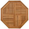 vidaXL Tampo de mesa octogonal 90x90x2,5 cm madeira de teca maci&ccedil;a