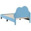 vidaXL Estrutura de Cama Infantil com Cabeceira Azul 80 x 160 cm PU