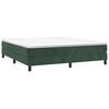 vidaXL Cama com molas/colch&atilde;o 160x200 cm veludo verde-escuro