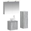 vidaXL Conjunto de M&oacute;veis para Banheiro 4 unid. Sonoma cinzento