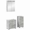 vidaXL Conjunto de M&oacute;veis para Banheiro TULUM 3 pcs Cinzento