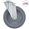 vidaXL 16 pcs rodas girat&oacute;rias com orif&iacute;cio para parafuso 125 mm