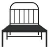 vidaXL Estrutura de cama com cabeceira 90x190 cm metal preto