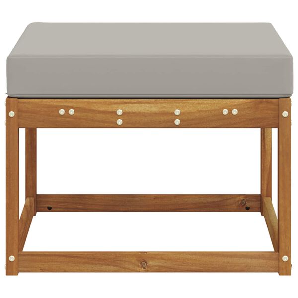 vidaXL Pufe para Exterior Madeira S&oacute;lida de Ac&aacute;cia Natural