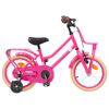 vidaXL Bicicleta Infantil 12 Polegadas para 2-4 anos Rosa Escuro
