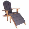 vidaXL Cadeira Adirondack de jardim com apoio de p&eacute;s Natural