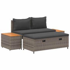 vidaXL Conjunto de Sof&aacute;s para Exterior 4 -Seater 4 unid. Retangular