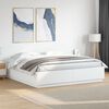 vidaXL Estrutura cama c/ luzes LED 200x200cm derivados madeira branco