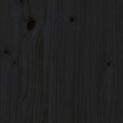 vidaXL Sofá-cama 75x190 cm madeira de pinho maciça preto