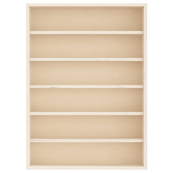 vidaXL Vitrine de colecionador de madeira com 6 prateleiras