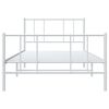 vidaXL Estrutura de cama com cabeceira e p&eacute;s 90x190 cm metal branco