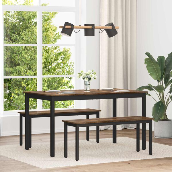 vidaXL Mesas de jantar 140 x 80 x 75 cm METAL