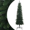 vidaXL Artificial Slim Christmas Tree 180 cm PE e PVC Verde