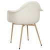 vidaXL Cadeira de jantar tecido cor creme