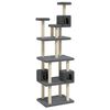 vidaXL &Aacute;rvore p/ gatos c/ postes arranhadores sisal 188cm cinza-escuro