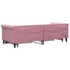 vidaXL Sofá-cama com gavetão e gavetas 80x200 cm veludo rosa