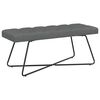 vidaXL Banco com bot&otilde;es estofados Cinzento-Escuro 110 x 40 x 46 cm