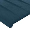 vidaXL Cabeceira de cama c/ luzes LED veludo 83x16x78/88cm azul-escuro