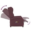 vidaXL Poltrona de massagens el&eacute;trica tecido roxo