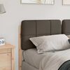 vidaXL Cabeceira estofada com cabeceira Marrom e Taupe 140 cm