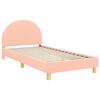 vidaXL Estrutura de Cama Infantil com Cabeceira Rosa 90 x 200 cm